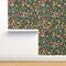 Woodland, Gnomes, Large, Red, Mushroom, Garden, Summer, Floral, Mushrooms Custom Removable Wallpaper by Spoonflower Peel & Stick Wallpaper 2FT Wide
